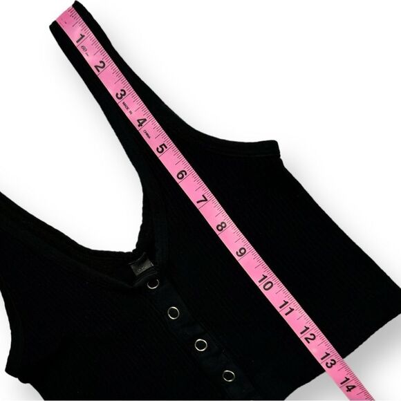 UO Out From Under Drew Seamless Snap-Front Bra Top XS/S  Small Black Ribbed Knit - Picture 8 of 12